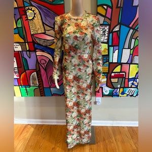 NWT Rosetta Getty Fall’22 floral sequin maxi dress, women’s size 4